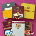 Cigar Box Collection like new, set of 6 with Cohiba, Montecristo, Romeo y Julieta