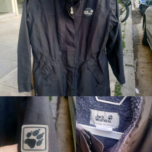 Jack Wolfskin women's long jacket used, black, size XL
