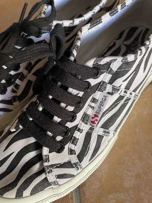 Superga zebra print shoes new size 39