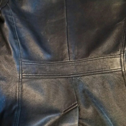 Leather jacket black size M like new, genuine Kastoria leather