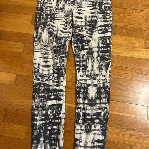 Please pants with tie-dye pattern in black and white, new, no small style boyfriend