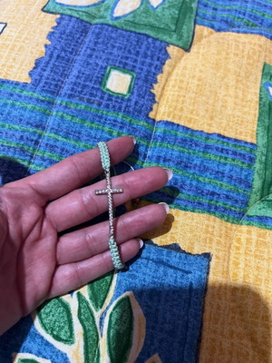 Cross bracelet like new with adjustable cord