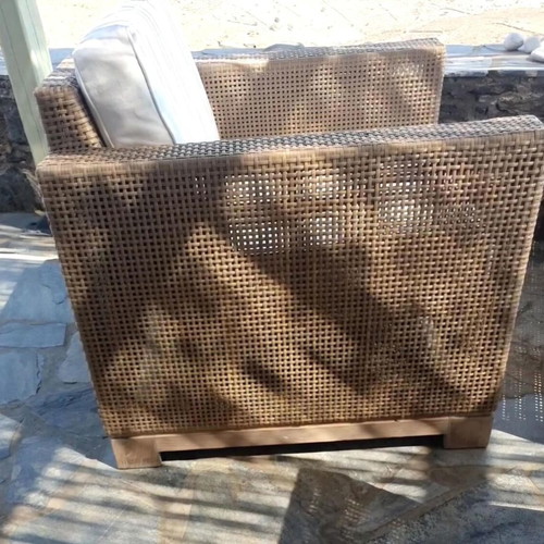 AppleBee garden-veranda sofa like new natural rattan wicker weave