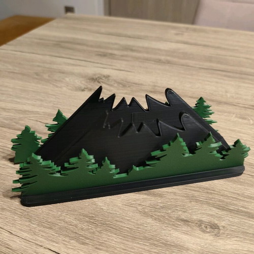 Mountain Forest 3D Art Design Handmade Napkin Holder new