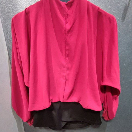Red blouse with zipper like new, small-medium