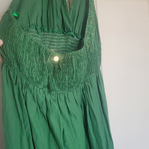BSB collection green maxi dress with halter neckline