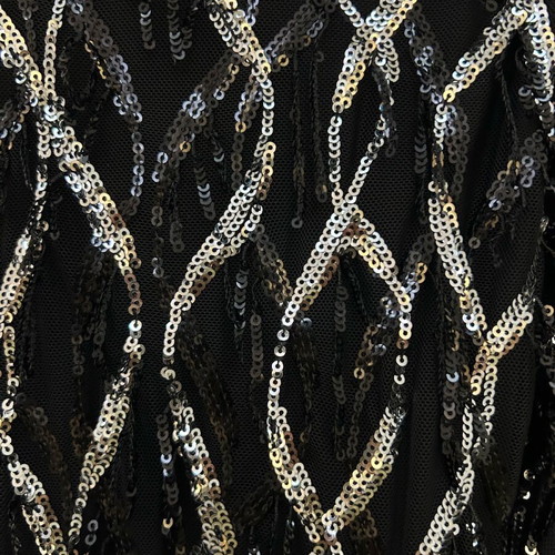 Zara dress XS with sequins like new, black and silver