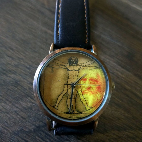 Da Vinci Vitruvius watch used, brown