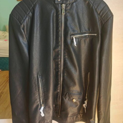 Jacket size L with detachable hood new, black