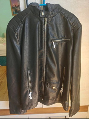 Jacket size L with detachable hood new, black