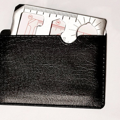 Multipurpose Pocket Survival Tool new, stainless steel, credit card size