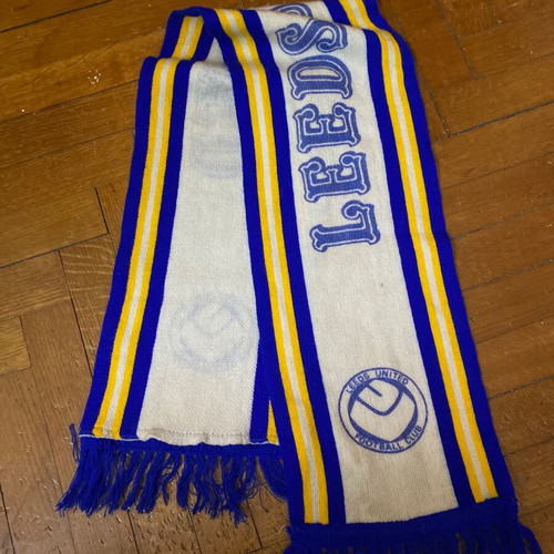Leeds United 1980 κασκόλ μεταχειρισμένο, παλιό Αγγλίας