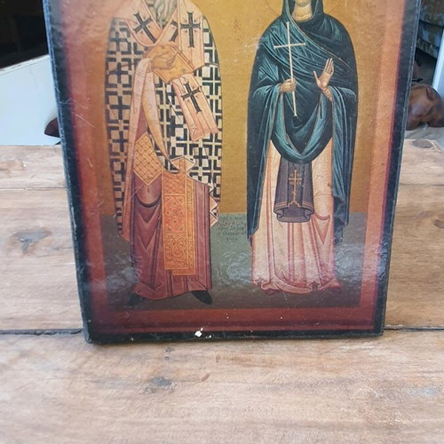Religious icon used, very old, 18×25 cm