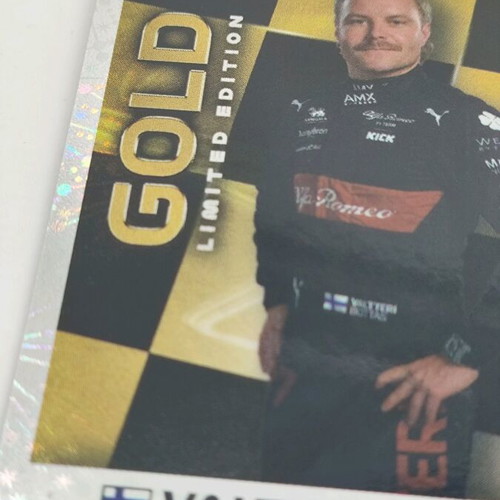 Valtteri Bottas Gold Limited Edition collectible card like new