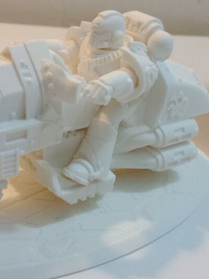 Chaos Space Marine Biker Warhammer 40k new, 3D printed, 8x17cm