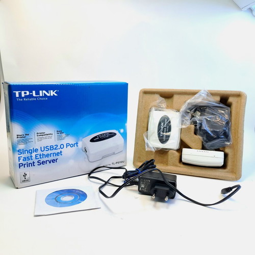 TP-Link TL-PS110U Single USB 2.0 Fast Ethernet Print Server like new