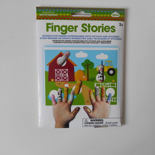 Finger Stories interactive finger storyboards with tattoos and stickers