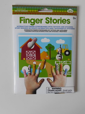 Finger Stories interactive finger storyboards with tattoos and stickers