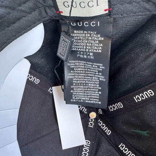 Gucci black cap, one size