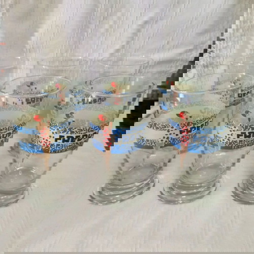 Автентични чаши "коккиномала" freddoccino комплект от 6 нови