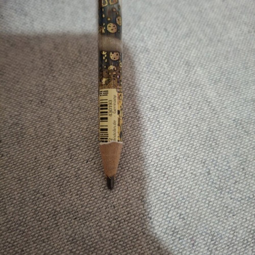 Pencil with Gustav Klimt design used