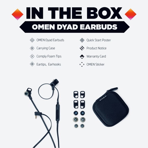 HP OMEN DYAD Gaming Wired Headphones new with 3.5mm Jack