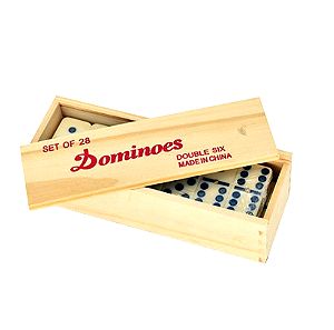 Ντόμινο επιτραπέζιο παιχνίδι σε ξύλινο κουτί 28 pcs