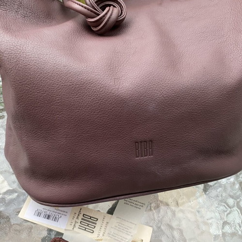BIBA shoulder bag new, genuine leather faded red and purple
