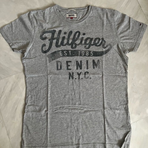 Hilfiger Denim men's short sleeve S like new, gray