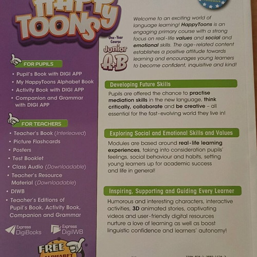 Happy Toons Teacher's Book A and B Junior new edition