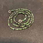 Necklace with Zoisite semiprecious stones new, 41 cm, green
