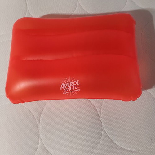 Inflatable beach pillow new, Aperol orange, single piece