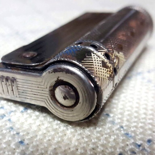 Imco Triplex Junior 6600 lighter used, vintage authentic, petrol