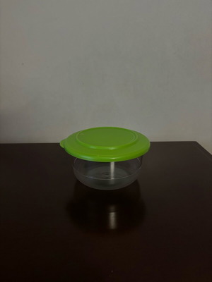 Tupperware Preludio Bowl new, transparent with green lid