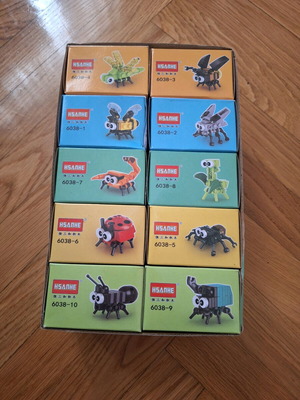 Building blocks set with 10 insects new