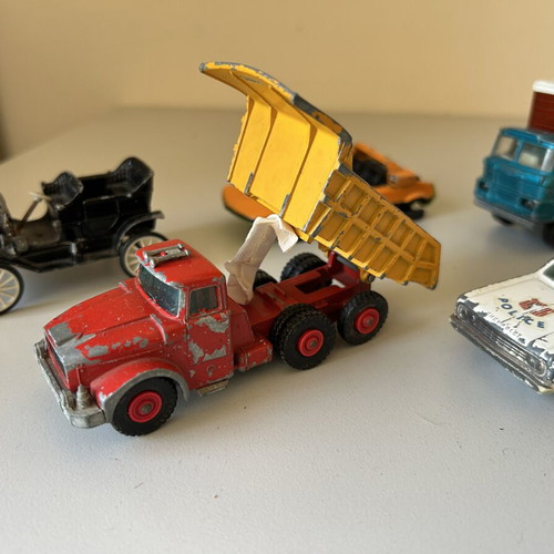Old Matchbox and other toy cars