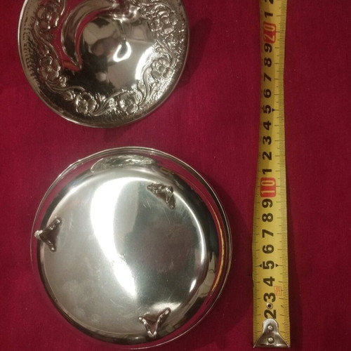 Silver 925 fondantière with lid by Zolotas like new