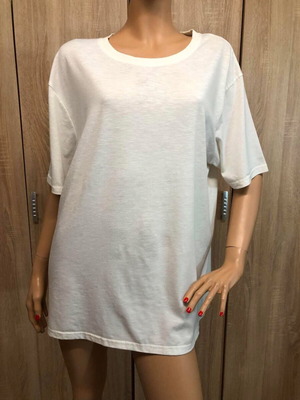 Μπλούζα μεταχειρισμένη, μέγεθος L/XL, άσπρη και μαύρη βαμβακερή