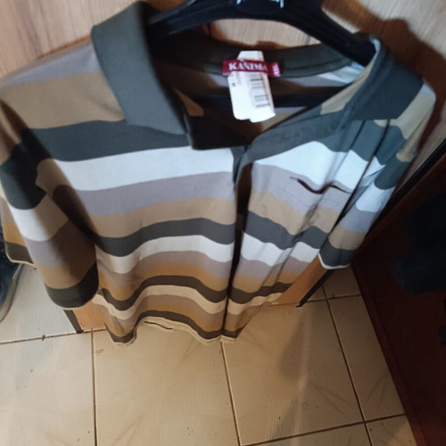 A.P.C. Polo Shirt new with tag, gray and beige, XXL-3XL