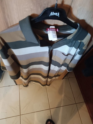A.P.C. Polo Shirt new with tag, gray and beige, XXL-3XL