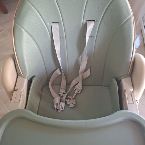 Highchair with wheels, pistachio color