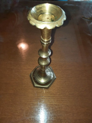 Κηροπήγιο μπρούτζινο παλιό, ύψος 25cm