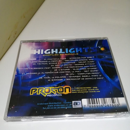 Highlights CD compiled by Miracle, electronic music, like new
