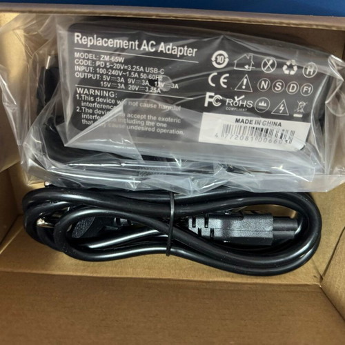 ZM-65W USB-C Universal Φορτιστής Laptop 65W Καινούργιος στο κουτί