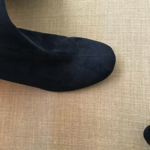 ZARA over the knee suede boots like new, size 39, black-blue