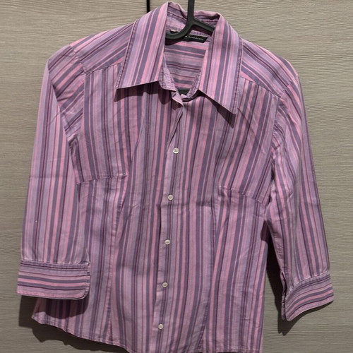 Zara Basic striped shirt pink and purple size S like new