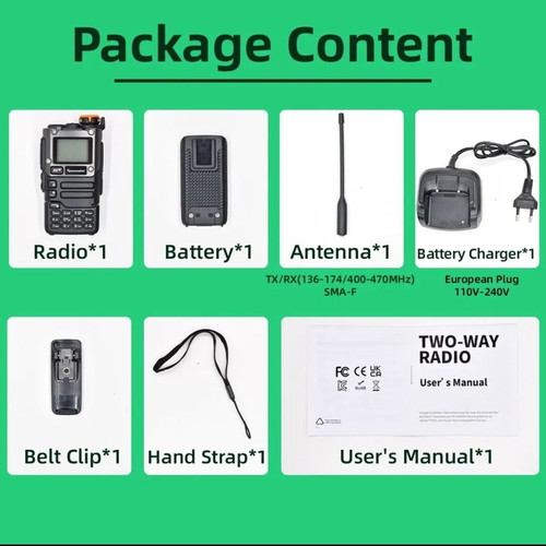 Quanshseng UV-K5 wireless radio new with 8 bands and flashlight