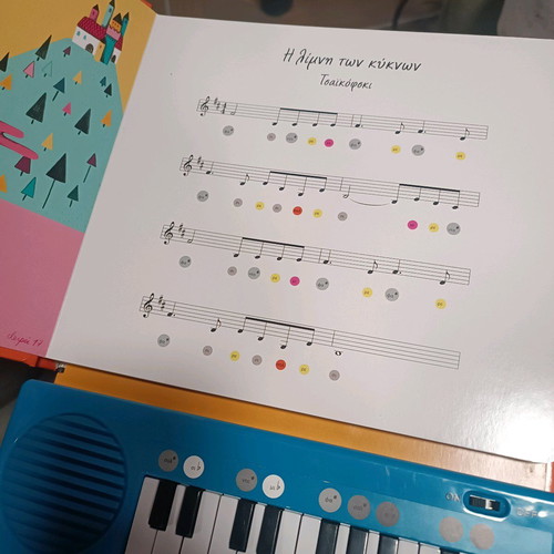 Book with keyboard like new, Playing classical music