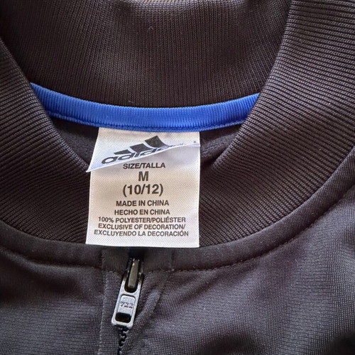Adidas kids jacket like new, size M, black blue