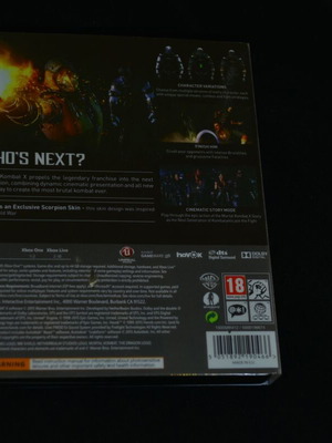 Mortal Kombat X Xbox One steelbook used with sleeve wear